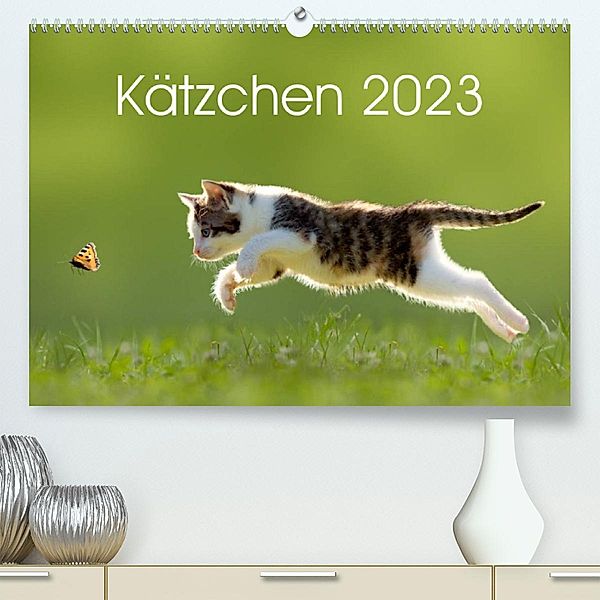 Kätzchen 2023 (Premium, hochwertiger DIN A2 Wandkalender 2023, Kunstdruck in Hochglanz), Leoba