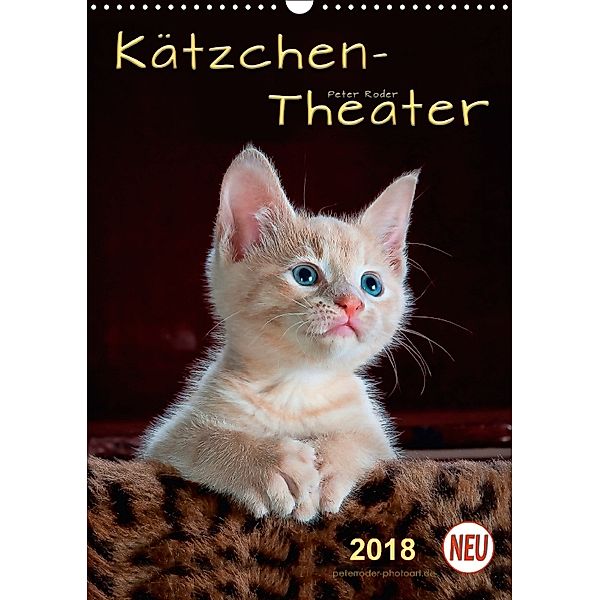 Kätzchen - Theater (Wandkalender 2018 DIN A3 hoch), Peter Roder