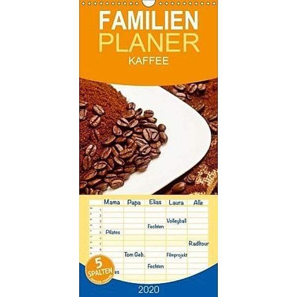 KAFFEE 2020 - Familienplaner hoch (Wandkalender 2020 , 21 cm x 45 cm, hoch), Ralph Kerpa