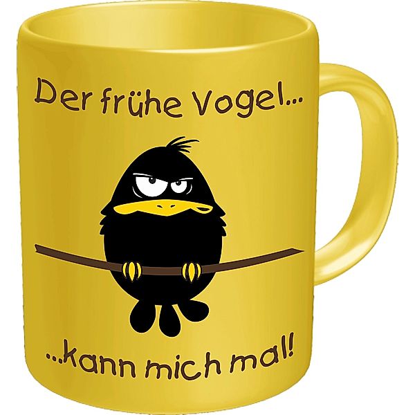 Kaffeebecher, der frühe Vogel kann mich mal