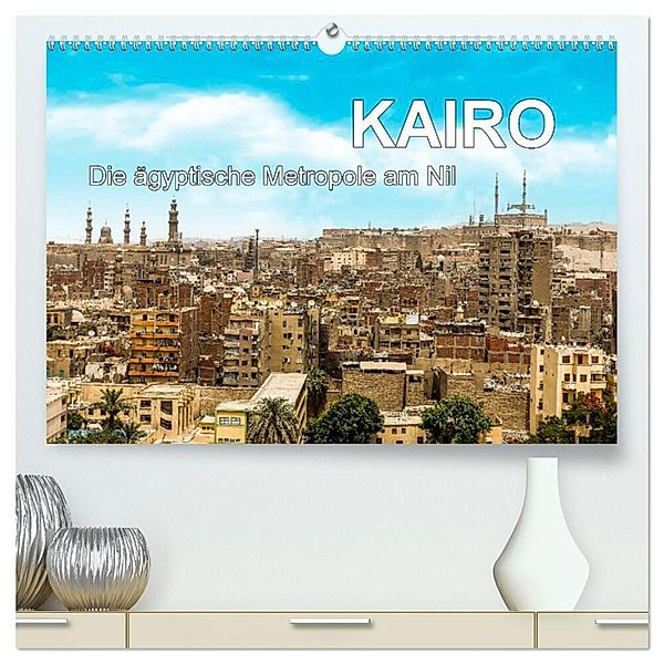 KAIRO Die ägyptische Metropole am Nil (hochwertiger Premium Wandkalender 2024 DIN A2 quer), Kunstdruck in Hochglanz, FB Frank BAUMERT