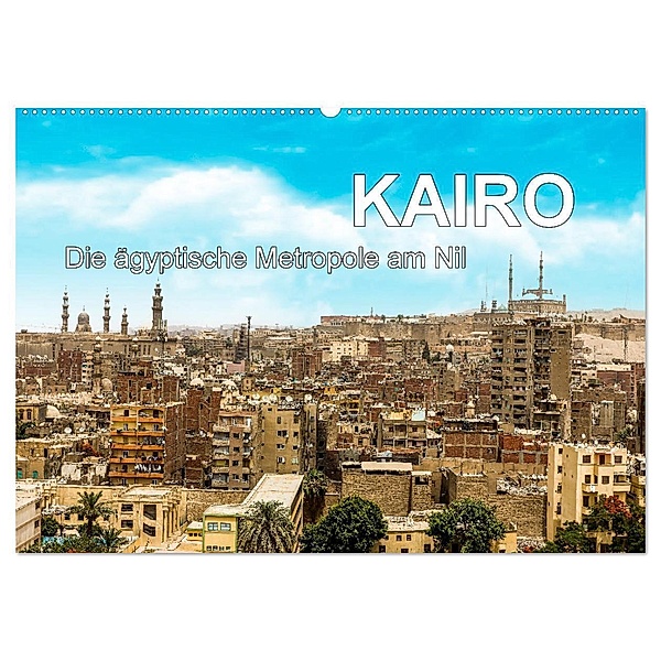 KAIRO Die ägyptische Metropole am Nil (Wandkalender 2024 DIN A2 quer), CALVENDO Monatskalender, FB Frank BAUMERT