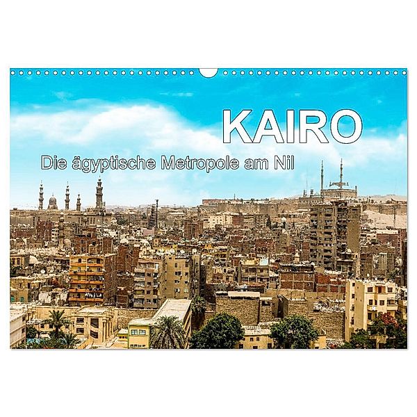 KAIRO Die ägyptische Metropole am Nil (Wandkalender 2024 DIN A3 quer), CALVENDO Monatskalender, FB Frank BAUMERT