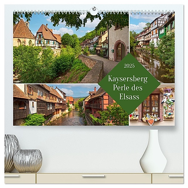 Kaisersberg Perle des Elsass (hochwertiger Premium Wandkalender 2025 DIN A2 quer), Kunstdruck in Hochglanz, Calvendo, Astrid Ziemer