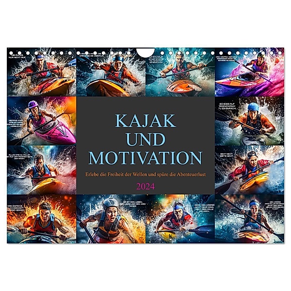 Kajak und Motivation (Wandkalender 2024 DIN A4 quer), CALVENDO Monatskalender, Dirk Meutzner