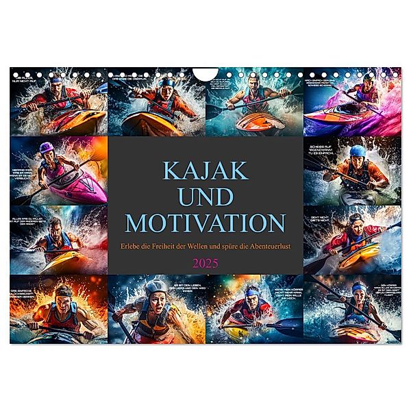 Kajak und Motivation (Wandkalender 2025 DIN A4 quer), CALVENDO Monatskalender, Calvendo, Dirk Meutzner