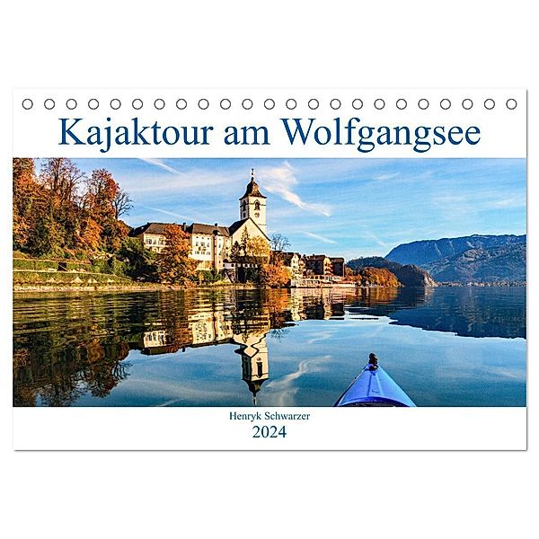 Kajaktour am Wolfgangsee (Tischkalender 2024 DIN A5 quer), CALVENDO Monatskalender, Henryk Schwarzer