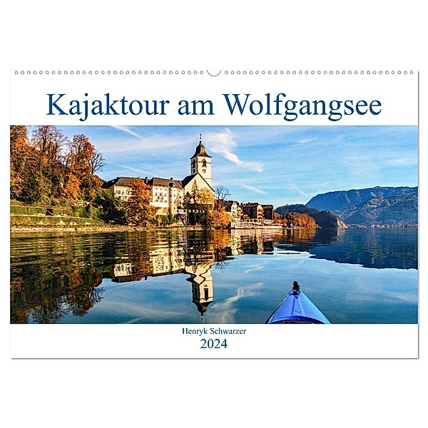 Kajaktour am Wolfgangsee (Wandkalender 2024 DIN A2 quer), CALVENDO Monatskalender, Henryk Schwarzer