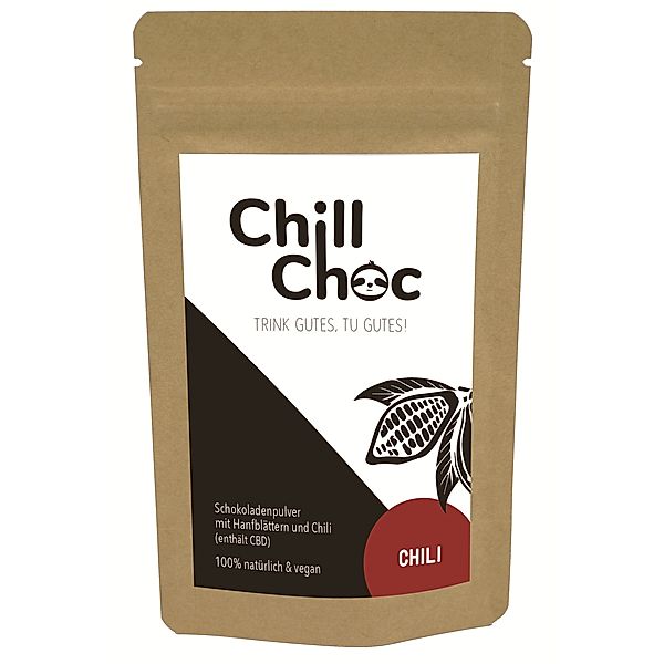 Kakao mit Hanf Chili (enthält CBD) von Chill Choc (100 g)