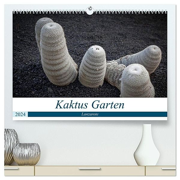 Kaktus Garten Lanzarote (hochwertiger Premium Wandkalender 2024 DIN A2 quer), Kunstdruck in Hochglanz, Peter Krieger