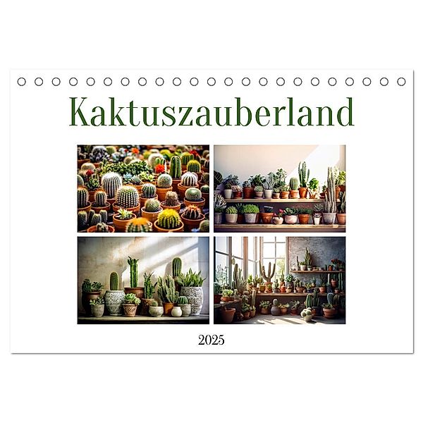 Kaktuszauberland (Tischkalender 2025 DIN A5 quer), CALVENDO Monatskalender, Calvendo, Justyna Jaszke JBJart