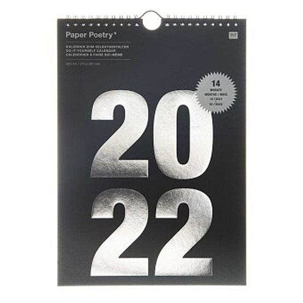 Kalender 2022 DIN A4, schwarz
