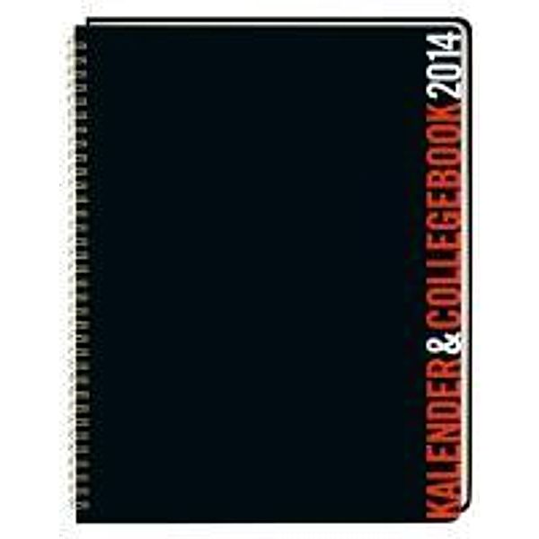 Kalender & Collegebook rot/schwarz A4, 2014