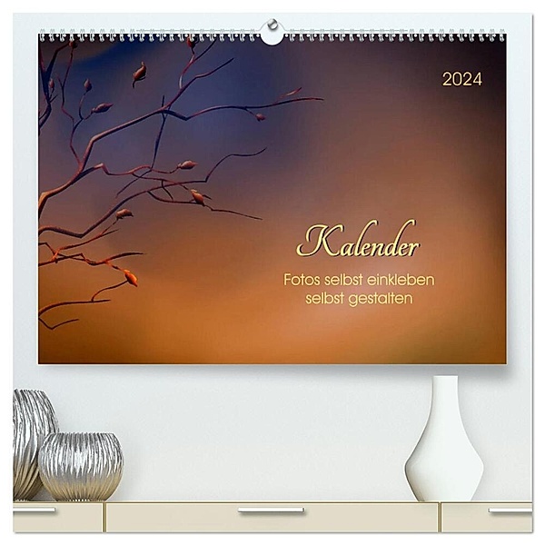 Kalender, Fotos selbst einkleben, selbst gestalten (hochwertiger Premium Wandkalender 2024 DIN A2 quer), Kunstdruck in Hochglanz, Peter Roder