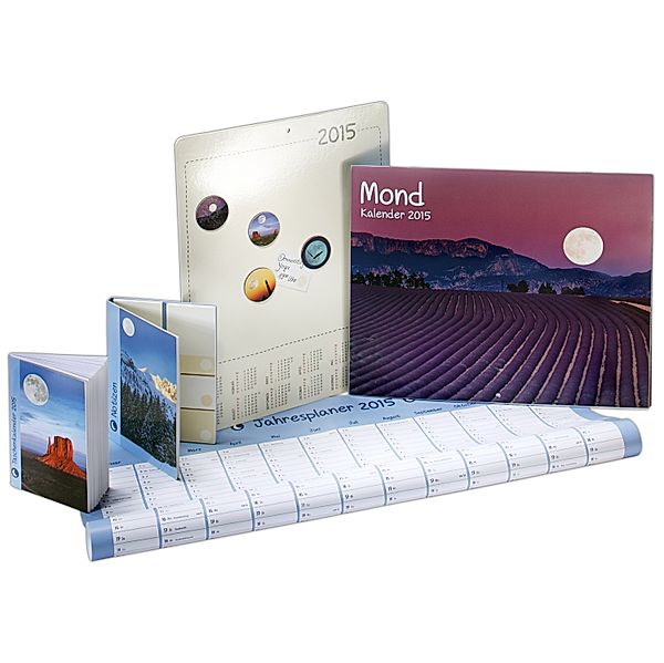 Kalender-Paket Mond 2015, 6-tlg.