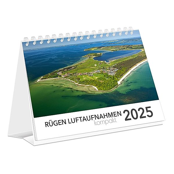 Kalender Rügen Luftaufnahmen kompakt 2025, K4 Verlag, Peter Schubert