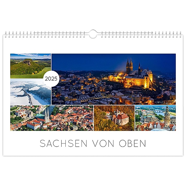 Kalender Sachsen von oben 2025 - Luftaufnahmen, Peter Schubert