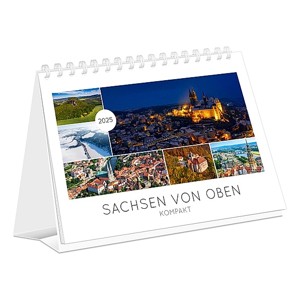 Kalender Sachsen von oben kompakt 2025, K4 Verlag, Peter Schubert