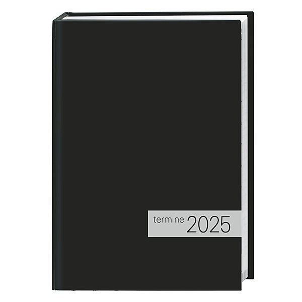Kalenderbuch schwarz 2025