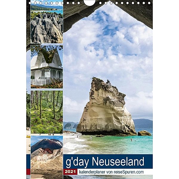 Kalenderplaner g'day Neuseeland 2021 (Wandkalender 2021 DIN A4 hoch), Uwe Bergwitz