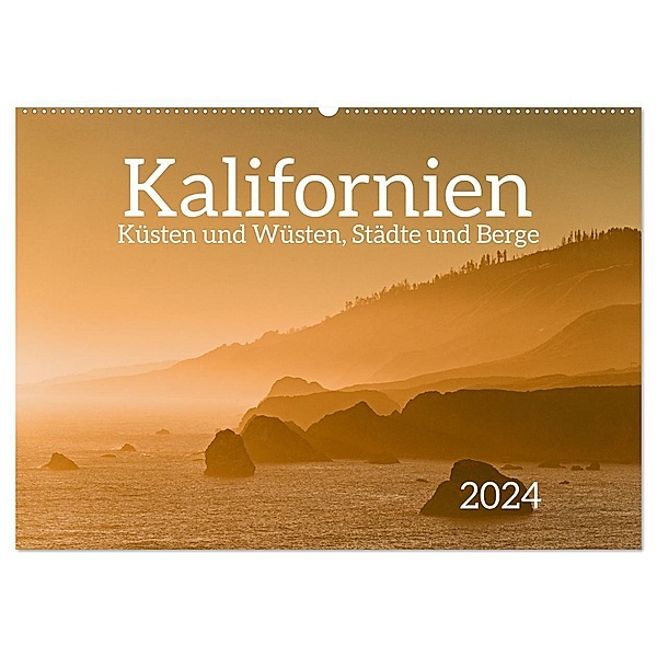 Kalifornien - Küsten und Wüsten, Städte und Berge (Wandkalender 2024 DIN A2 quer), CALVENDO Monatskalender, Jörg Dauerer