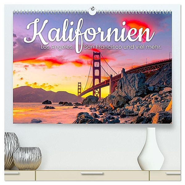 Kalifornien - Los Angeles, San Francisco und viel mehr. (hochwertiger Premium Wandkalender 2024 DIN A2 quer), Kunstdruck in Hochglanz, Happy Monkey