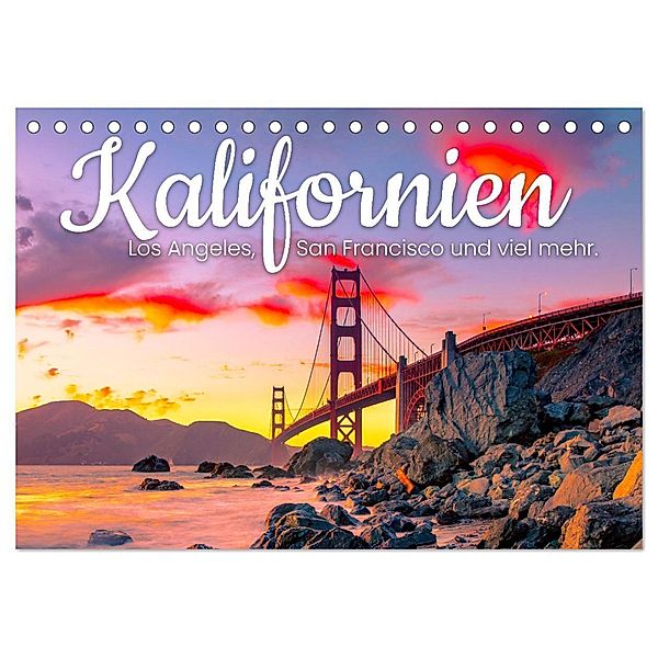 Kalifornien - Los Angeles, San Francisco und viel mehr. (Tischkalender 2024 DIN A5 quer), CALVENDO Monatskalender, Happy Monkey