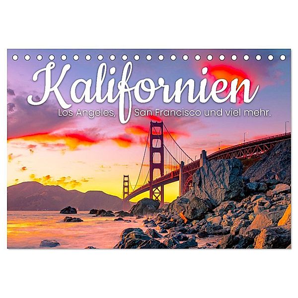 Kalifornien - Los Angeles, San Francisco und viel mehr. (Tischkalender 2025 DIN A5 quer), CALVENDO Monatskalender, Calvendo, Happy Monkey