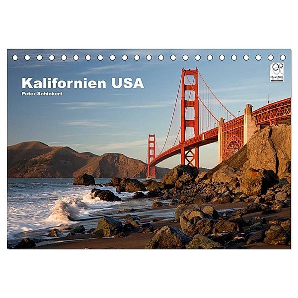 Kalifornien USA (Tischkalender 2024 DIN A5 quer), CALVENDO Monatskalender, Peter Schickert