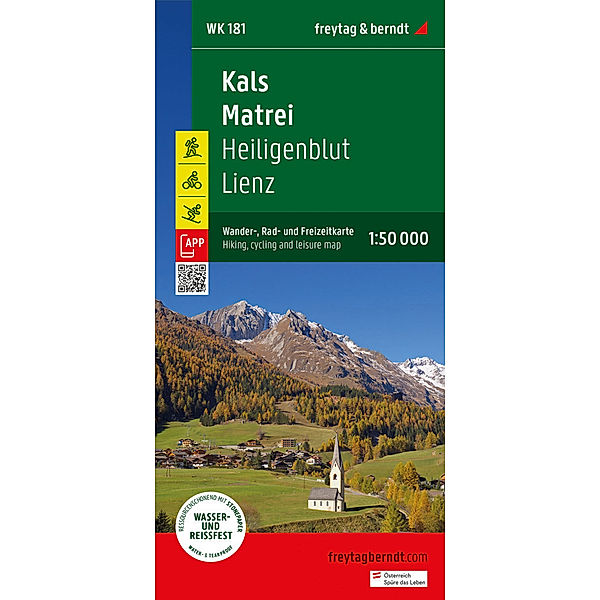 Kals - Matrei, Wander-, Rad- und Freizeitkarte 1:50.000, freytag & berndt, WK 181