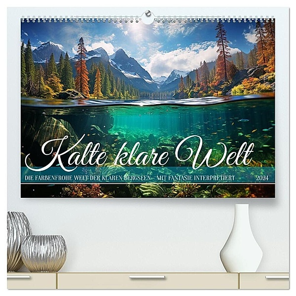 Kalte klare Welt (hochwertiger Premium Wandkalender 2024 DIN A2 quer), Kunstdruck in Hochglanz, Kerstin Waurick