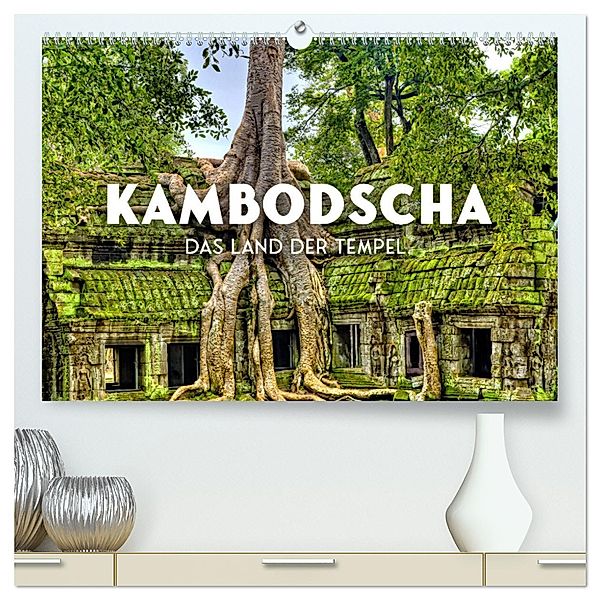 Kambodscha - Das Land der Tempel. (hochwertiger Premium Wandkalender 2025 DIN A2 quer), Kunstdruck in Hochglanz, Calvendo, SF