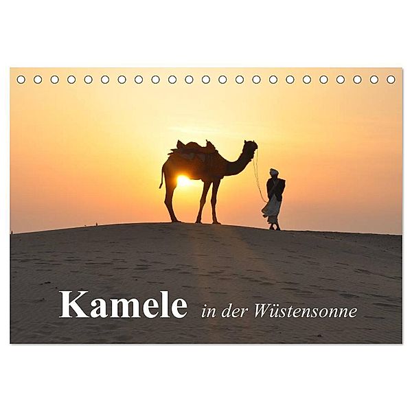Kamele in der Wüstensonne (Tischkalender 2025 DIN A5 quer), CALVENDO Monatskalender, Calvendo, Elisabeth Stanzer