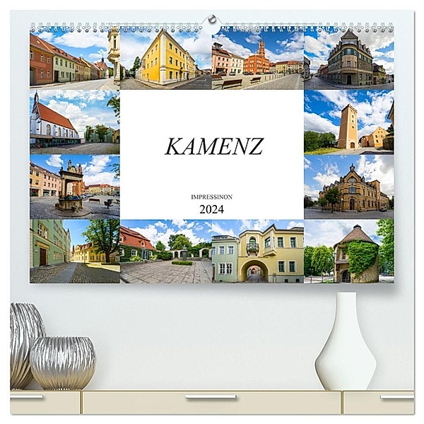 Kamenz Impressionen (hochwertiger Premium Wandkalender 2024 DIN A2 quer), Kunstdruck in Hochglanz, Dirk Meutzner