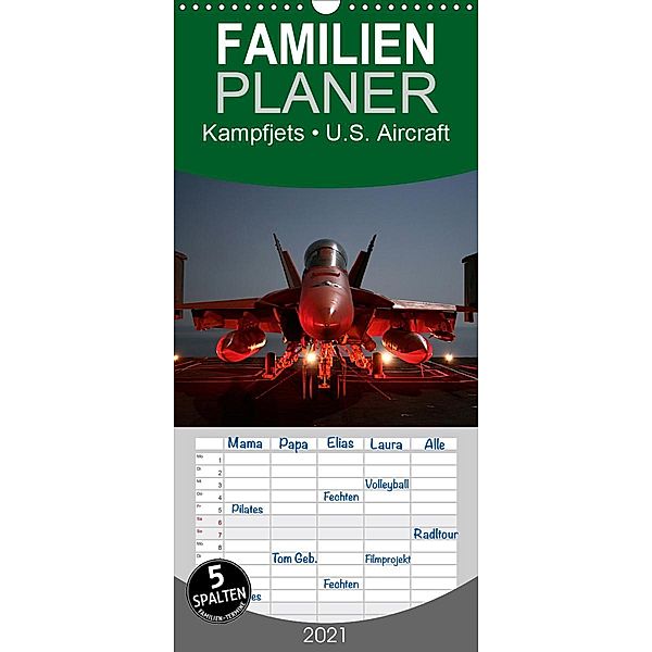 Kampfjets - U.S. Aircraft - Familienplaner hoch (Wandkalender 2021 , 21 cm x 45 cm, hoch), Elisabeth Stanzer