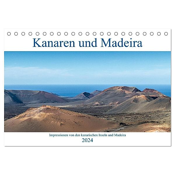 Kanaren und Madeira (Tischkalender 2024 DIN A5 quer), CALVENDO Monatskalender, Aug