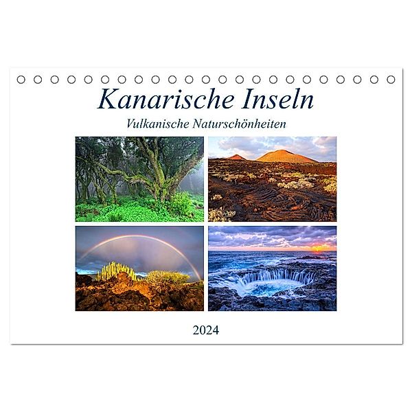 Kanarische Inseln - Vulkanische Naturschönheiten (Tischkalender 2024 DIN A5 quer), CALVENDO Monatskalender, Sandra Schänzer