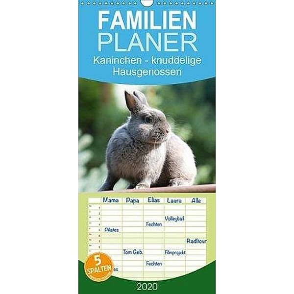 Kaninchen - knuddelige Hausgenossen - Familienplaner hoch (Wandkalender 2020 , 21 cm x 45 cm, hoch), Verena Scholze