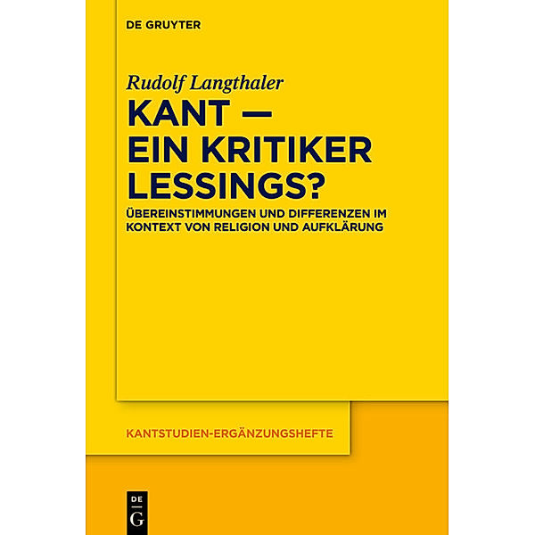 Kant - ein Kritiker Lessings?, Rudolf Langthaler