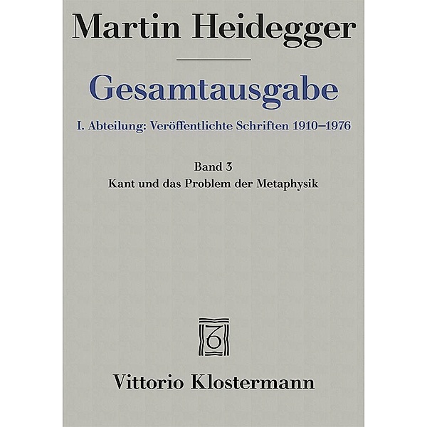Kant und das Problem der Metaphysik (1929), Martin Heidegger