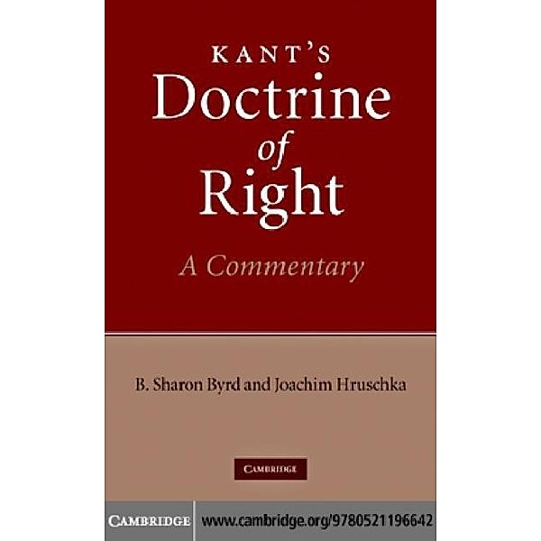 Kant's Doctrine of Right, B. Sharon Byrd