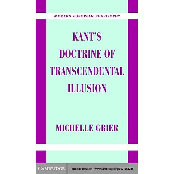 Kant's Doctrine of Transcendental Illusion, Michelle Grier