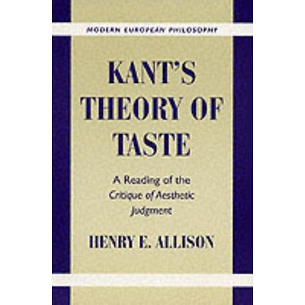 Kant's Theory of Taste, Henry E. Allison