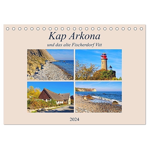Kap Arkona und das alte Fischerdorf Vitt (Tischkalender 2024 DIN A5 quer), CALVENDO Monatskalender, LianeM
