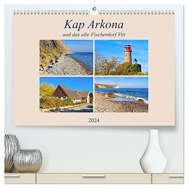 Kap Arkona und das alte Fischerdorf Vitt (hochwertiger Premium Wandkalender 2024 DIN A2 quer), Kunstdruck in Hochglanz, LianeM