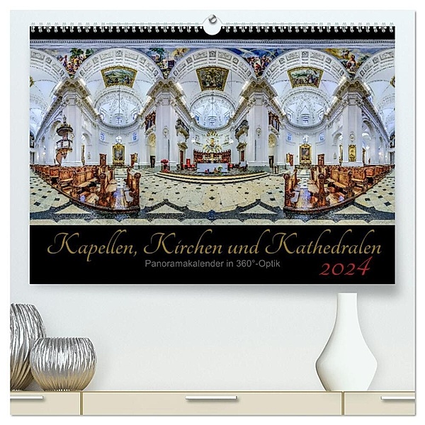 Kapellen, Kirchen und Kathedralen 2024 (hochwertiger Premium Wandkalender 2024 DIN A2 quer), Kunstdruck in Hochglanz, Ernst Christen