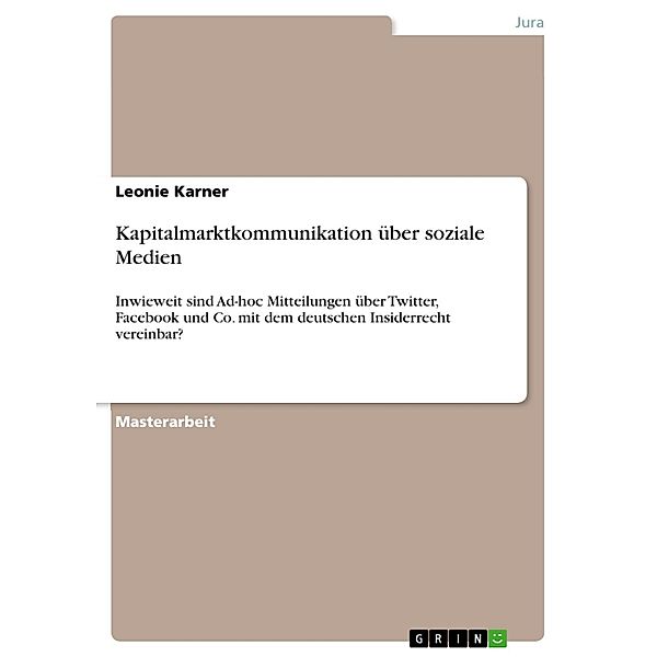 Kapitalmarktkommunikation über soziale Medien, Leonie Karner