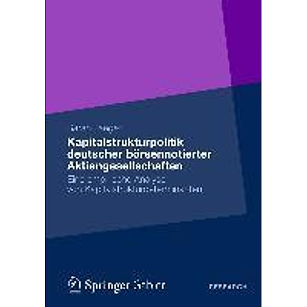 Kapitalstrukturpolitik deutscher börsennotierter Aktiengesellschaften, Sarah Jaeger