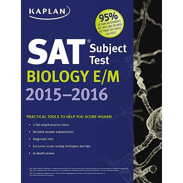 Kaplan SAT Subject Test Biology E/M 2015-2016, Kaplan Test Prep