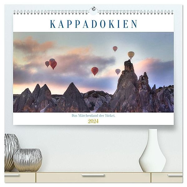 Kappadokien - Das Märchenland der Türkei (hochwertiger Premium Wandkalender 2024 DIN A2 quer), Kunstdruck in Hochglanz, Joana Kruse
